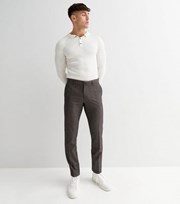 New Look Grey Check Skinny Fit Suit Trousers
